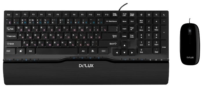 Фото Клавиатура DELUX DLD-1811OUB Black + мышь