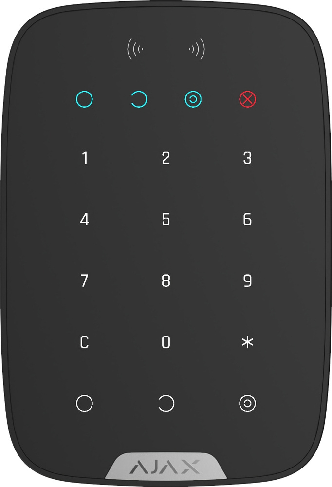 Беспроводная сенсорная клавиатура AJAX KeyPad Plus Black