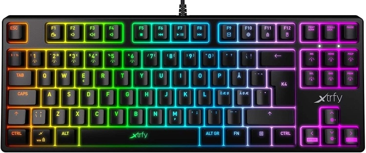 Клавиатура Xtrfy K4 TKL RGB Kailh Red RU (XG-K4-RGB-TKL-R-RUS)