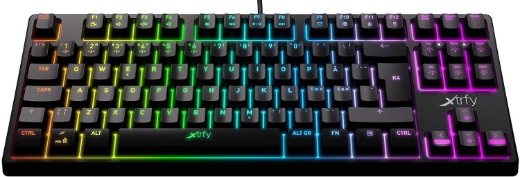 Фотография Клавиатура Xtrfy K4 TKL RGB Kailh Red RU (XG-K4-RGB-TKL-R-RUS)