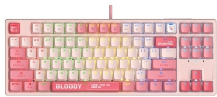 Клавиатура игровая A4Tech Bloody S87 Pink
