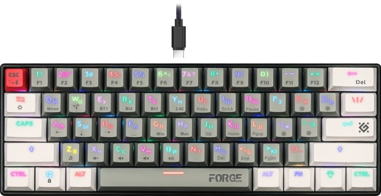 Клавиатура DEFENDER Forge GK-345 Grey