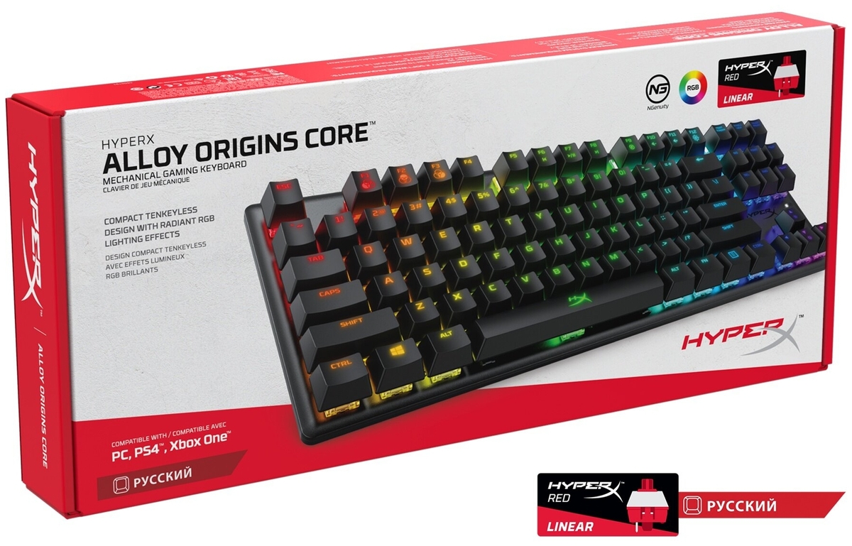 Клавиатура HyperX Alloy Origins Core HX-KB7BLX-RU заказать