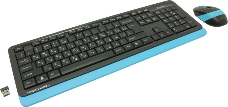 Фото Клавиатура A4tech Fstyler FG1010 Blue USB + мышь