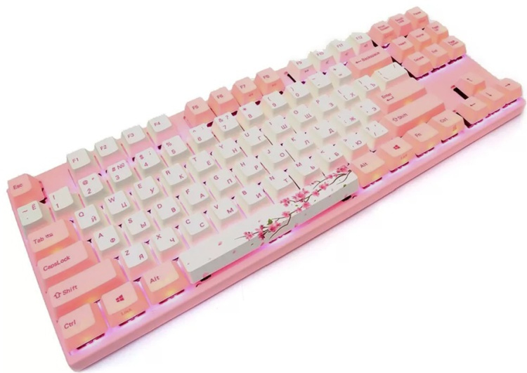 Фото Клавиатура VARMILO VEM87 Sakura V2 EC Sakura Switch Ponk (A33A042A9A3A06A036)