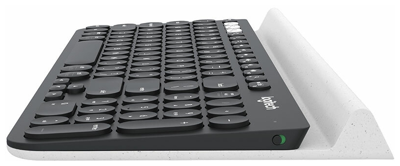 Картинка Клавиатура беспроводная Logitech K780 (DARK GREY/SPECKLED WHITE, Multi-Device, Bluetooth Smart/Logitech Unifying, 2 батарейки типа ААА)