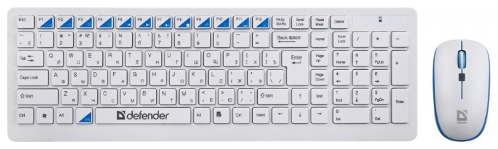 Клавиатура DEFENDER Skyline 895 RU White + мышь