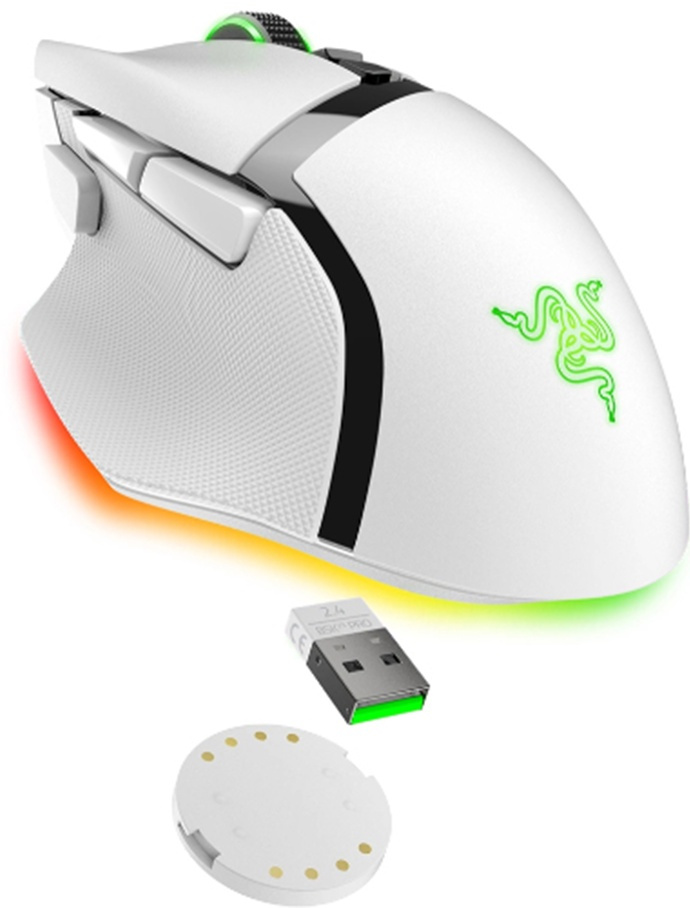 Фотография Мышь RAZER Basilisk V3 Pro Mercury (RZ01-04620200-R3G1)