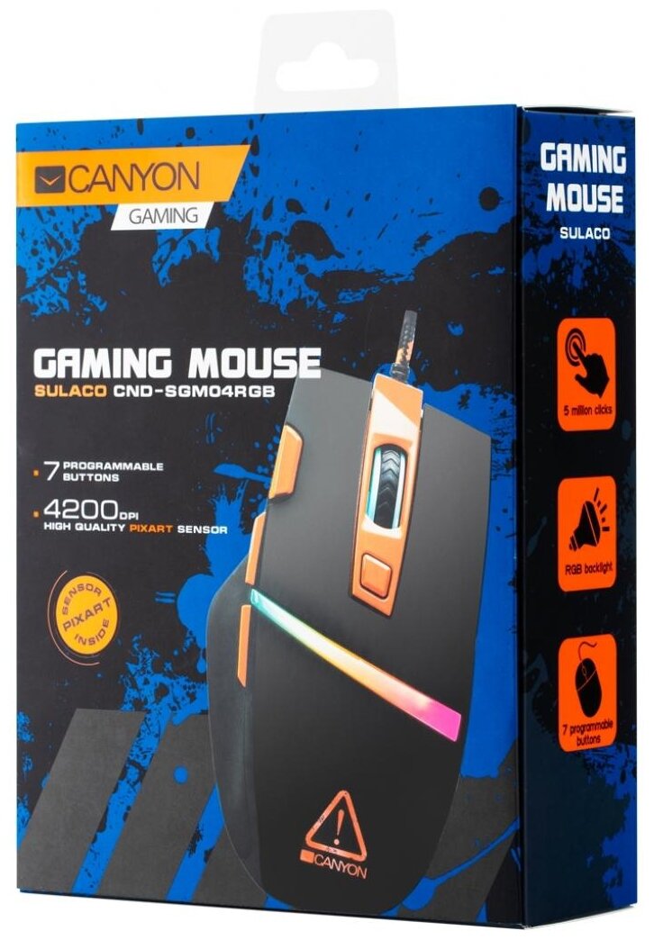 Цена Мышь CANYON Sulaco GM-4 Wired Gaming Mouse CND-SGM04RGB