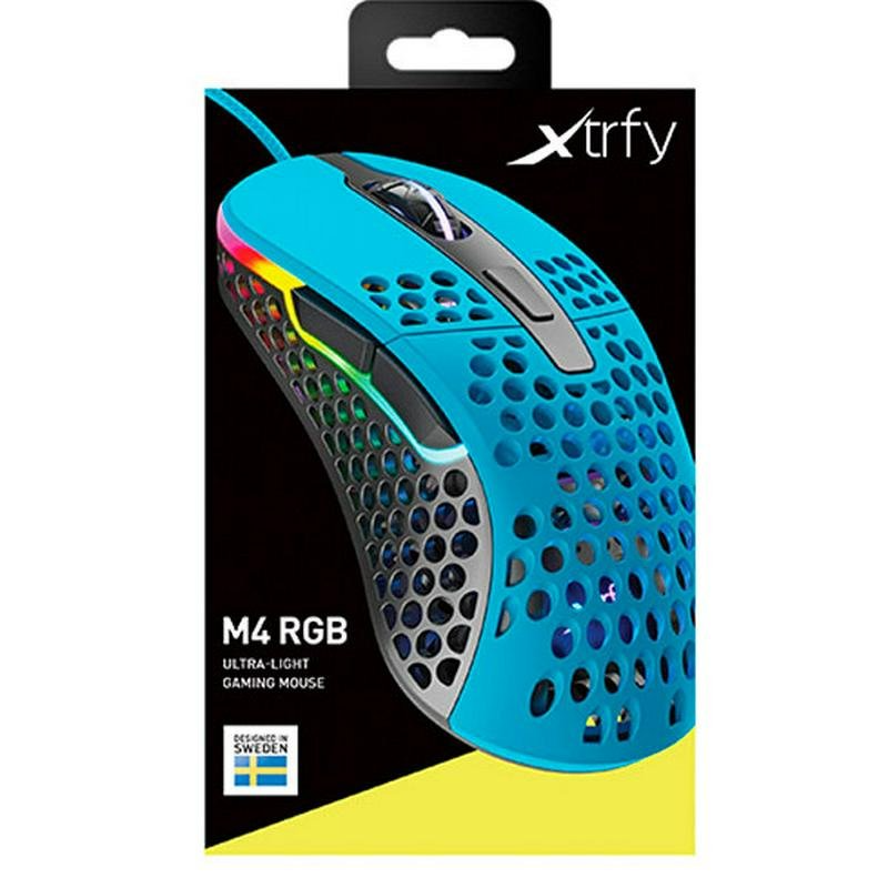 Фотография Мышь Xtrfy M4 RGB, Miami Blue (XG-M4-RGB-BLUE)