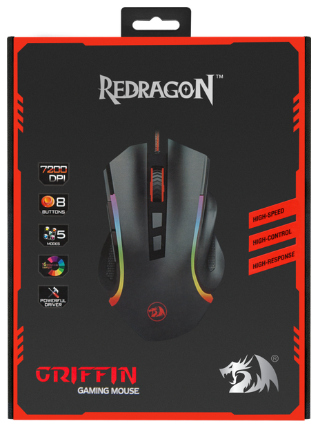 Мышь REDRAGON Griffin оптика, RGB,7200dpi Казахстан