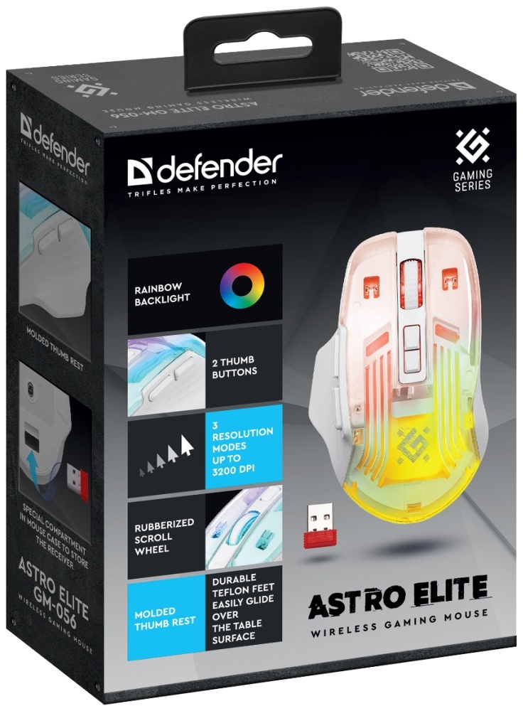 Цена Мышь DEFENDER Astro Elite GM-056 White