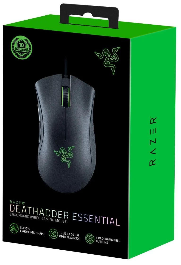 Купить Компьютерная мышь RAZER DeathAdder Essential (2021) (RZ01-03850100-R3M1)