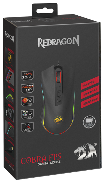 Мышь REDRAGON Cobra FPS RGB Black Казахстан