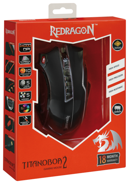 Мышь REDRAGON Titanoboa 2 Black Казахстан