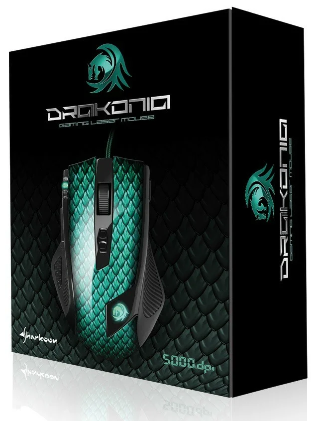 Купить Мышь SHARKOON Drakonia USB green