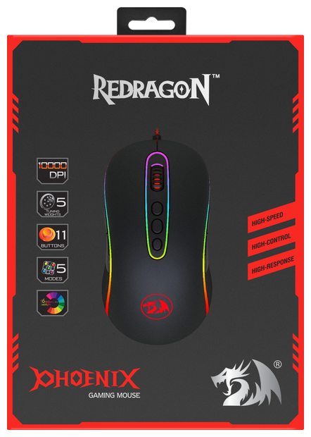 Мышь REDRAGON Phoenix 2 Black Казахстан