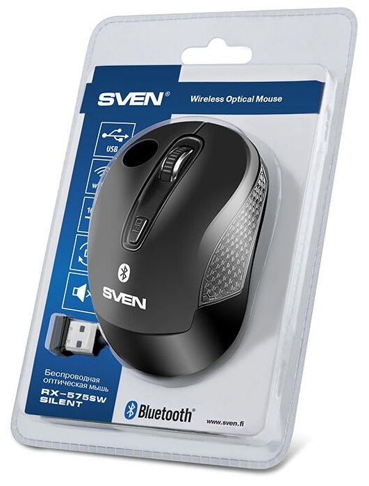 Мышь SVEN RX-575SW Wireless Black Казахстан