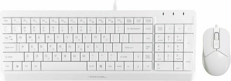 Фото Клавиатура A4tech Fstyler F1512S White + мышь