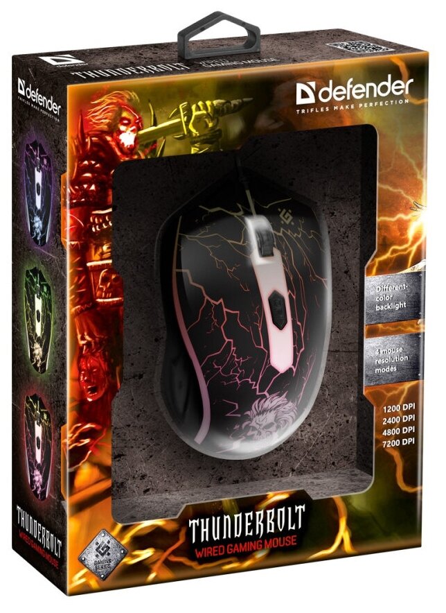 Купить Мышь DEFENDER Thunderbolt GM-925 USB Optical 7200 dpi (52925)