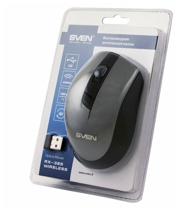 Купить Мышь SVEN RX-325 Wireless Grey