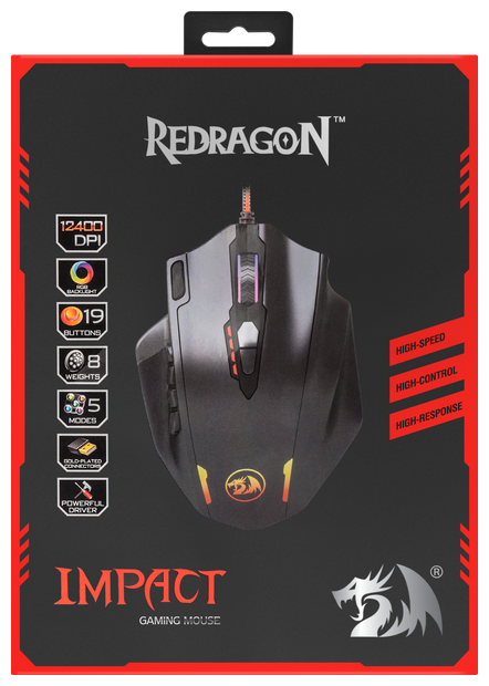 Мышь REDRAGON Impact Black Казахстан