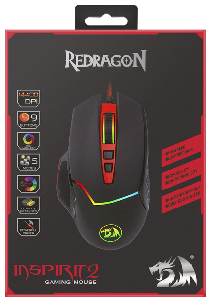 Мышь REDRAGON Inspirit 2 RGB Black (77644) Казахстан