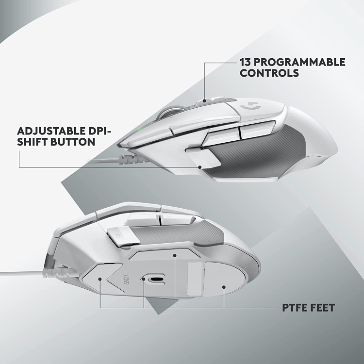 Фотография Мышь LOGITECH G502 X White (910-006146)