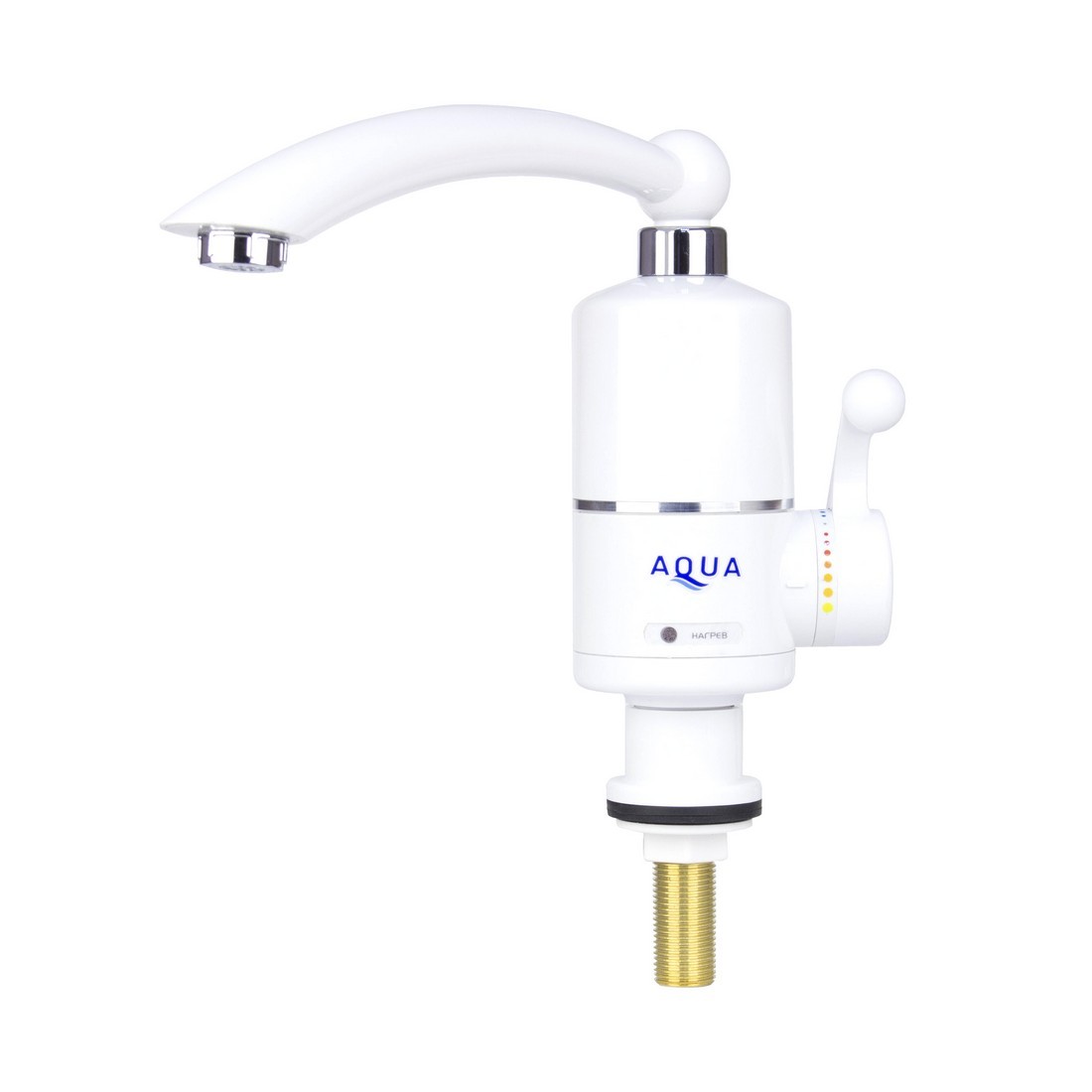 Смеситель с подогревом воды AQUA WH101W 220В Температура нагрева до +60 С Длина кабеля 1.5м Белый
