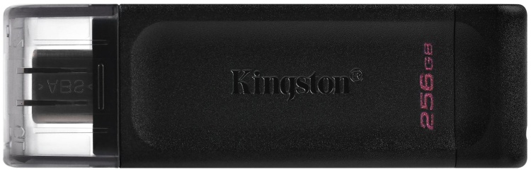 USB накопитель KINGSTON DT70/256Gb USB-C 3.2 Black