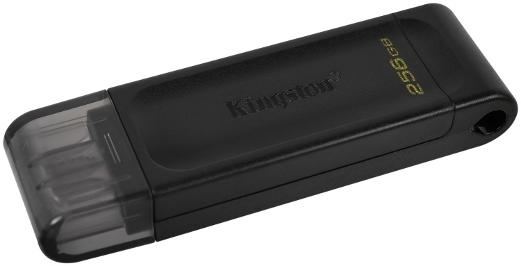 Фото USB накопитель KINGSTON DT70/256Gb USB-C 3.2 Black