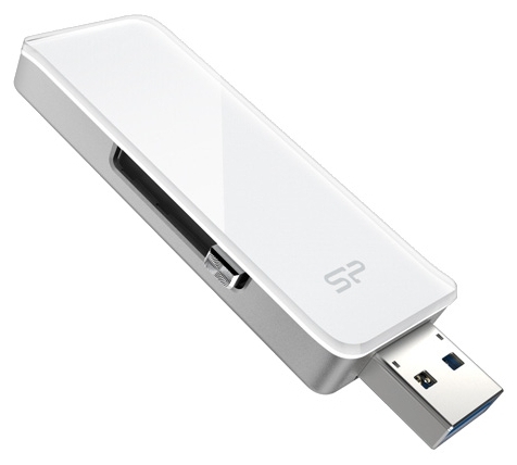 Картинка USB накопитель SILICON POWER xDrive Z30 SP032GBLU3Z30V1W USB 3.1 + Lightning White