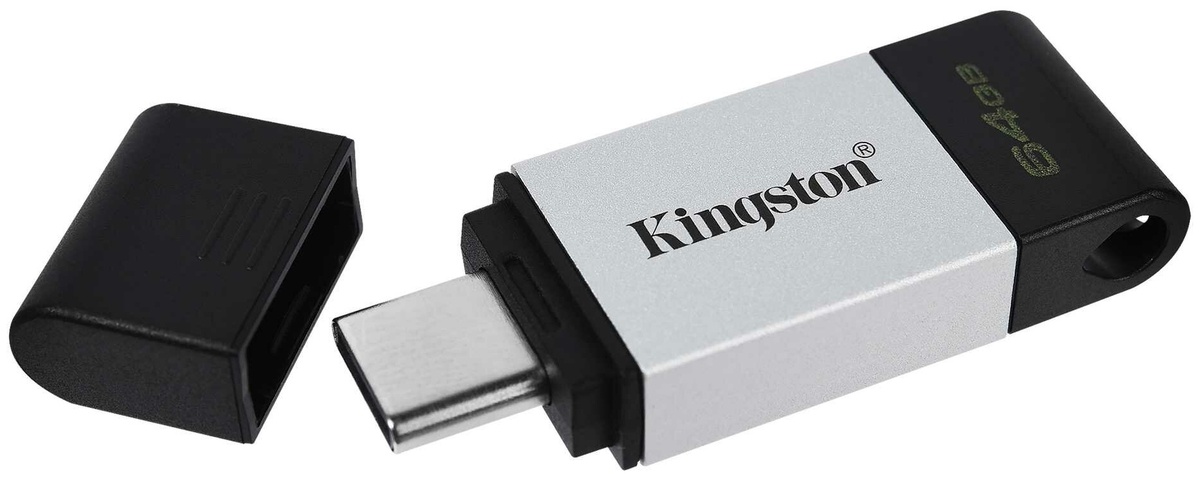 Картинка USB накопитель KINGSTON DT80/64GB металл
