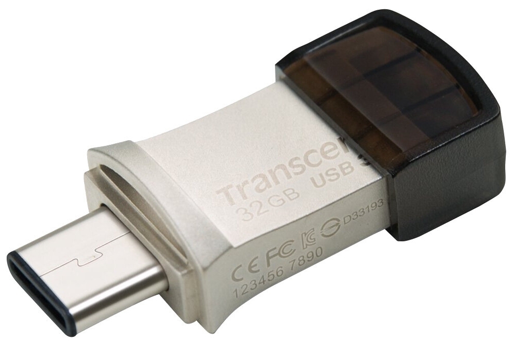Фото USB накопитель TRANSCEND JetFlash 890 TS32GJF890S 32GB Silver Plating