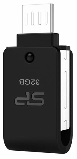 Фотография USB накопитель SILICON POWER Mobile X21 SP032GBUF2X21V1K USB 2.0 + microUSB (Android/OTG) Black