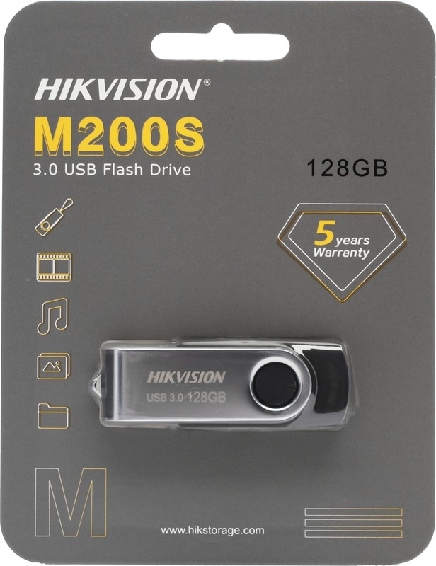 Фотография USB накопитель HIKVISION HS-USB-M200S/128G/U3 USB 3.0 Black