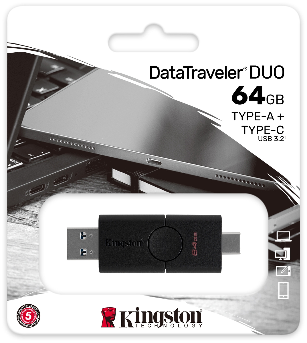Картинка USB накопитель KINGSTON DTDE/64Gb