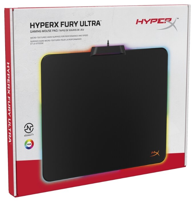 Картинка Коврик для мышки HyperX HX-MPFU-M FURY Ultra RGB