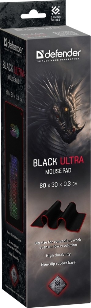 Фотография Коврик для мыши DEFENDER Black Ultra 800х300х3мм