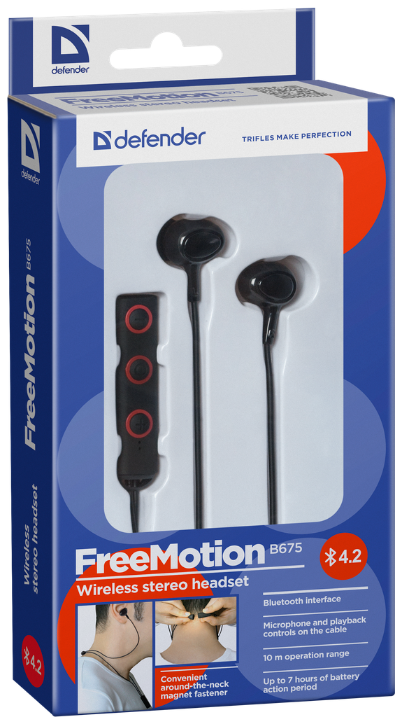 Купить Гарнитура DEFENDER FreeMotion B675 Black (63675)