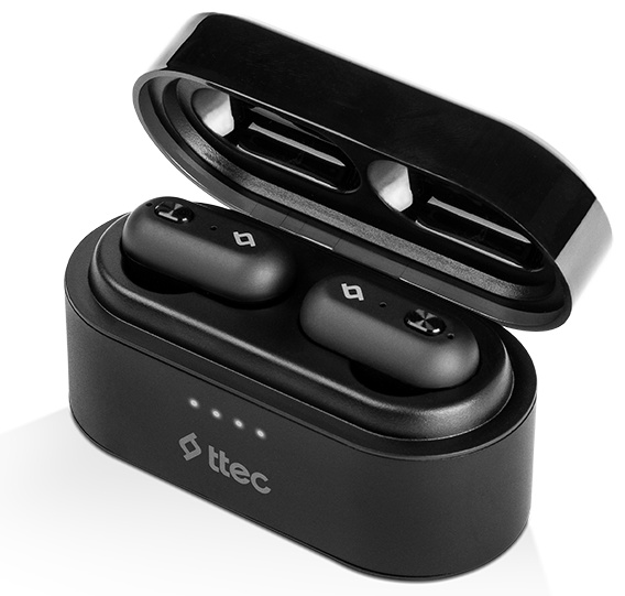 Фотография Наушники TTEC AirBeat Duo True Wireless Headsets Black (2KM127S)