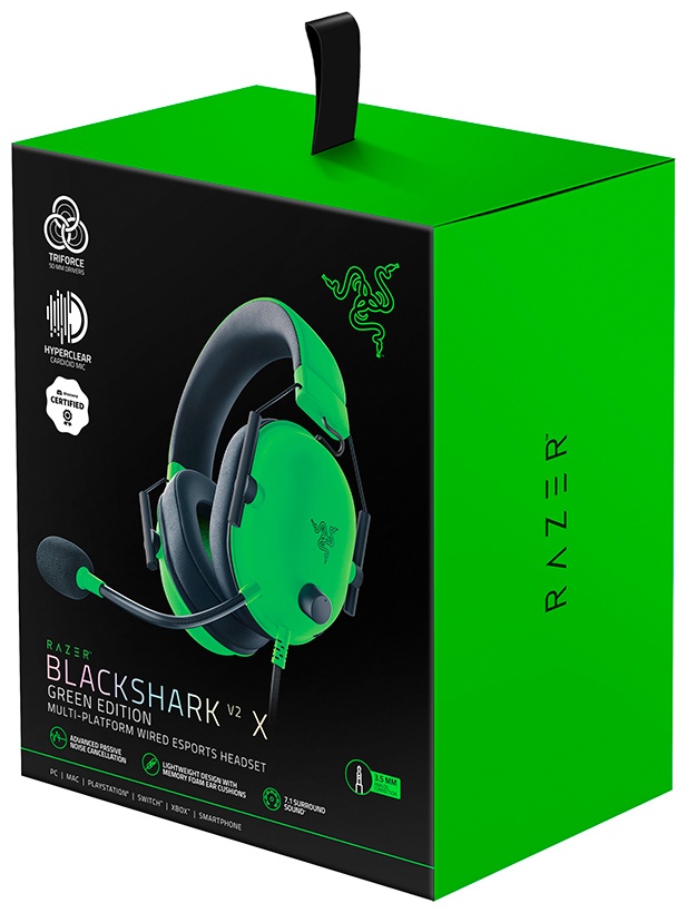 Фотография Гарнитура RAZER Blackshark V2 X Green (RZ04-03240600-R3M1)