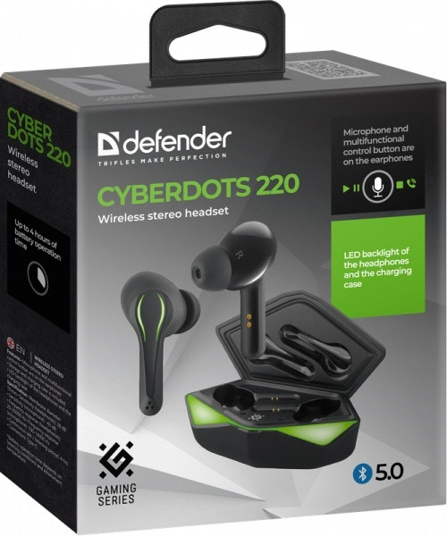 Цена Гарнитура DEFENDER CyberDots 220 Black