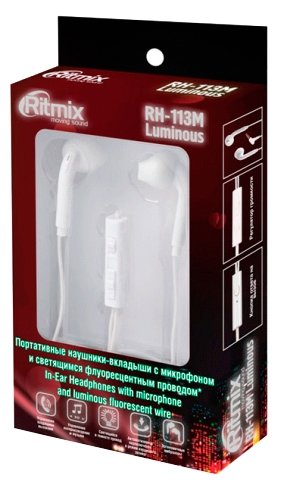 Фото Наушники RITMIX RH-113M White