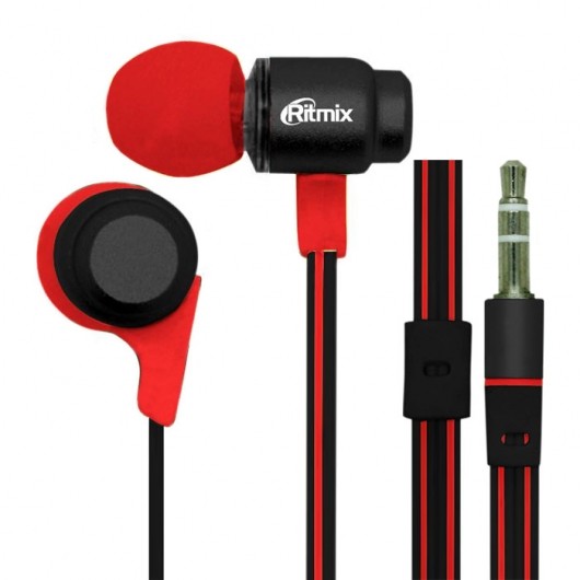 Фото Наушники RITMIX RH-185 Black+red