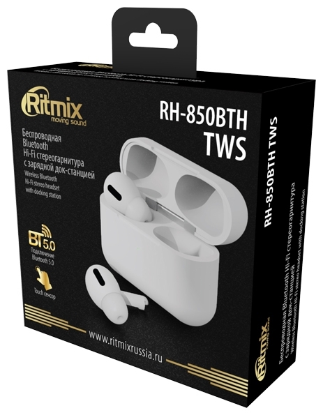картинка Наушники RITMIX RH-820BTH TWS White от магазина 1.kz