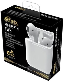 Цена Наушники RITMIX RH-825BTH TWS White