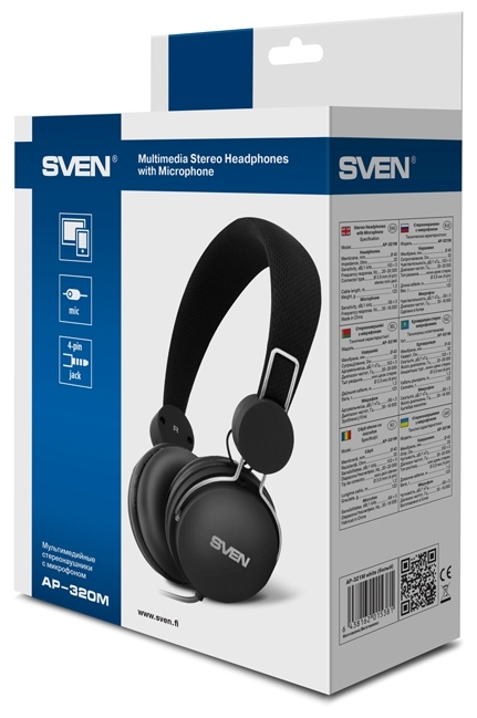 Картинка Наушники SVEN AP-320M Black