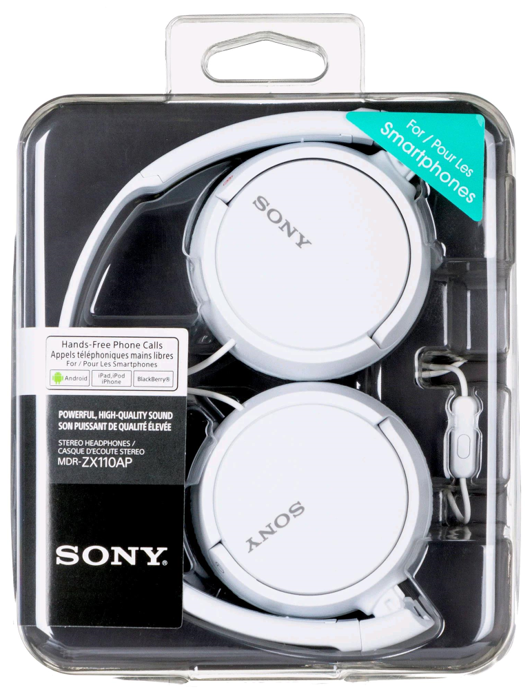 Фото Наушники SONY MDR-ZX110AP White