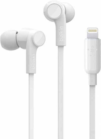 Картинка Гарнитура BELKIN ROCKSTAR™ Lightning Connector White (G3H0001BTWHT)